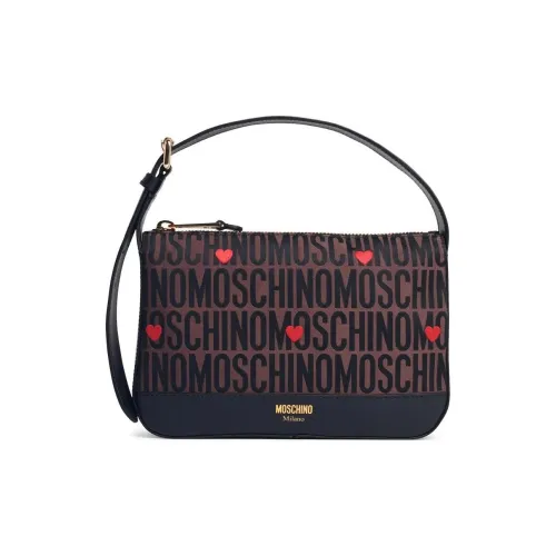 MOSCHINO Полиэстер и Хлопок Одно Плечо Сумка Женская Красная и Черная