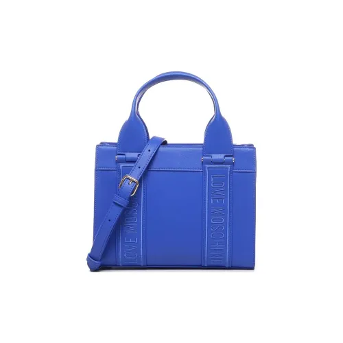 LOVE MOSCHINO Полиуретан Тоут Сумка Сумка для покупок Сумка через плечо Сумка Мини Женская Синяя