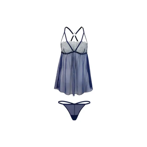 Victoria's Secret ADORE ME Stelletta Babydoll + Panty Комплект M B Пижамный Комплект Женские Средневековый синий Цвет