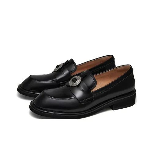 Marie Claire Гравированные Украшения Лоферы Женские Черные