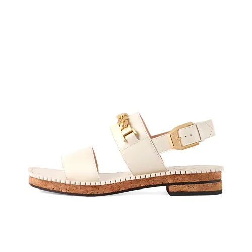 GUCCI Sylvie Цепочка Пляжные сандалии Женские Белые