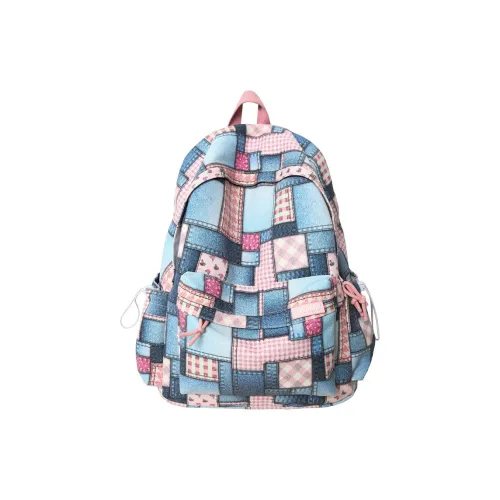 Elsvet Canvas Backpack Unisex White Black Elsvet Холщовый рюкзак унисекс белый черный