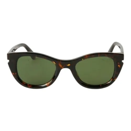 OFF Белый Ацетат Кошачий глаз Солнцезащитные очки Женские Коричневый