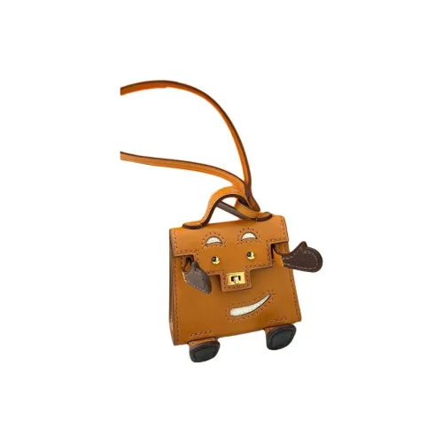 HERMES Kelly с коровьей кожей и овчиной украшение сумка мерч женский синий