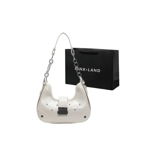 PINK·LAND ПУ (полиуретан) Сумка через плечо Стандартная Женская Бежевая Серебряная Черная Красная