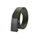 Металлическая черная пряжка + нейлон, армейский зеленый