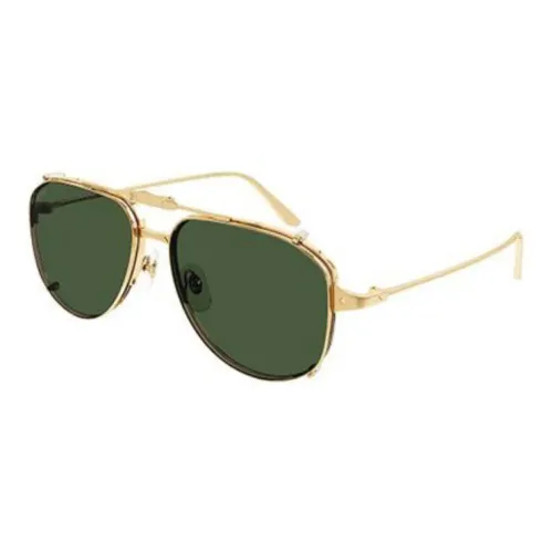 Cartier Металл Aviator Солнцезащитные очки Унисекс Золото
