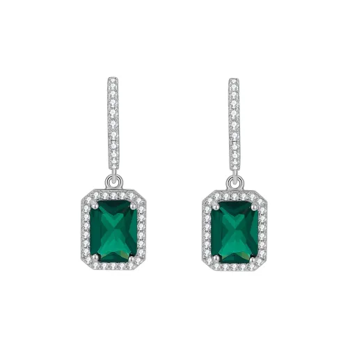 HMZ Серьги-гвоздики из серебра 925 пробы, женские