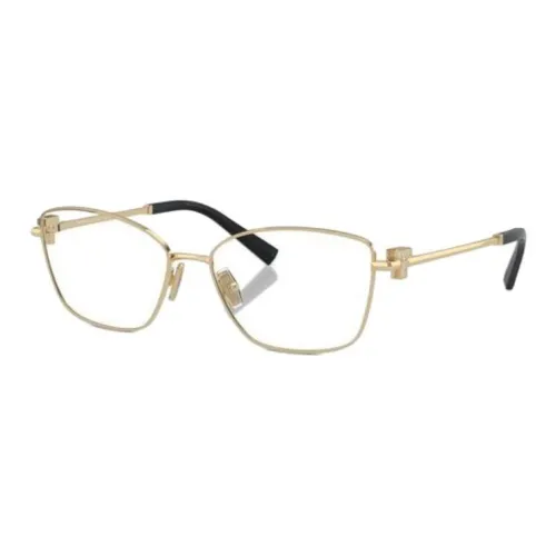 TIFFANY CO. Стальные квадратные оправы для очков женские золотые