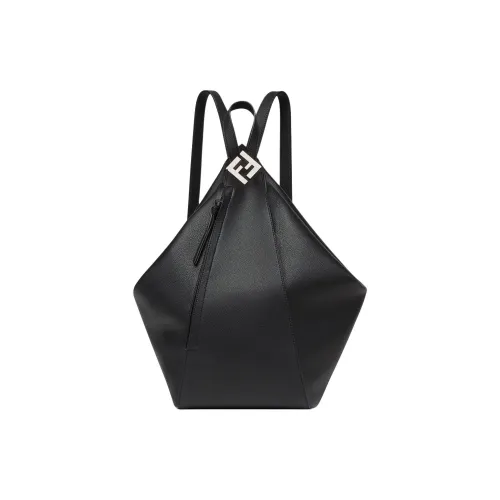 FENDI Телячья кожа Рюкзак Большой Мужской Черный