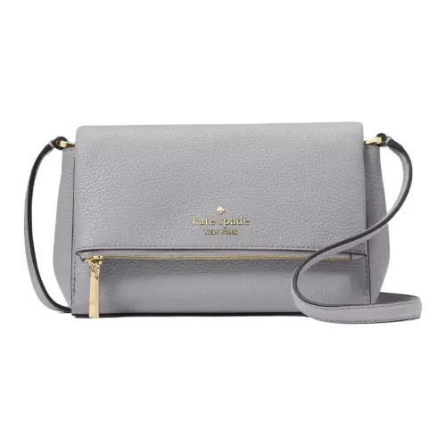 Kate Spade Leila Litchi Grain Leather Crossbody Mini Women's Mountain Gray