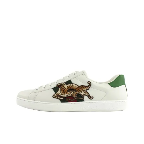 GUCCI Ace Стильные Скейтбординги Мужской Белый Зеленый