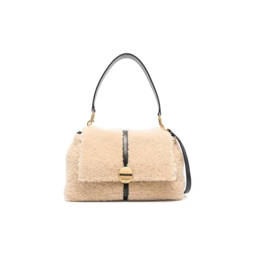 Chloe Penelope series Shearling Leather Crossbody One Shoulder Bag Medium Women's Beige