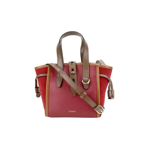 Furla Net Collection Телячья кожа с замшей сумка-тоут сумка для покупок сумка через плечо мини женская красная