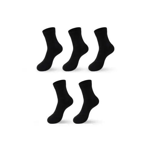 INVISIBLE 5 Pack Мужские носки до икры черного цвета, бренд MID