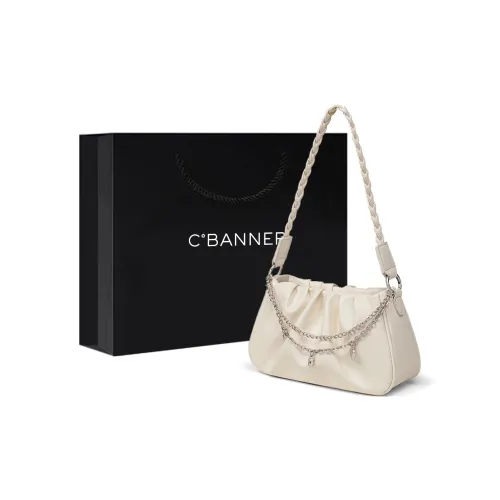 C°BANNER Коровья кожа Сумка через плечо Стандартная Женская Экрю