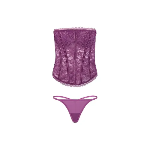Victoria's Secret ADORE ME Hailey CORSET + Panty Комплект Cattleya Орхидея Комплект Пижамы Женские Фиолетовый