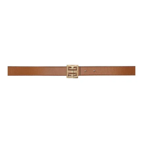 GIVENCHY Logo Emblem Smooth Clasp Calfskin Leather Belts Women's Brown Width 2,5CM GIVENCHY Logo Emblem Плавная застежка Телячья кожа Кожаные ремни Женские Коричневый Ширина 2,5CM