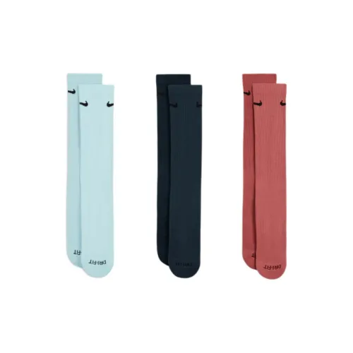 NIKE 3 шт Синий+Красный+Черный Унисекс MID Носки до икры