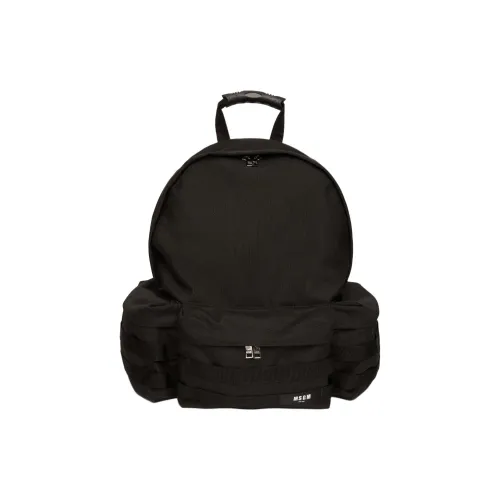 MSGM Nylon Backpack Unisex Black MSGM Нейлоновый рюкзак унисекс черный
