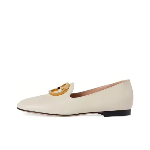GUCCI Blondie Туфли на плоской подошве Женские Бежевые