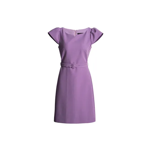 ROEYSHOUSE Короткое платье с короткими рукавами женское Таро фиолетовый
