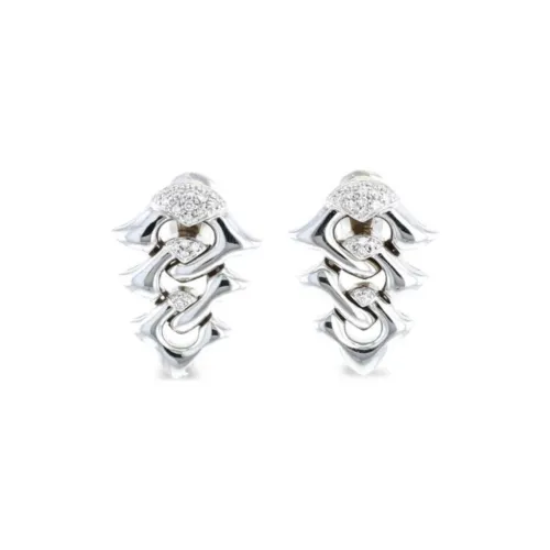 BVLGARI 18K Белое золото Серьги Женское серебро