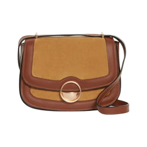 Vanessa Bruno Замша с коровьей кожей Сумка через плечо Маленькая Женская Ореховая с карамелью