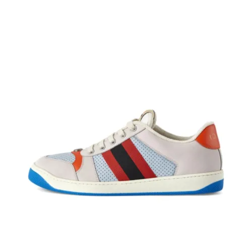 GUCCI Screener Low Топ Стильные Скейтбординги Мужской Серый Синий Красный