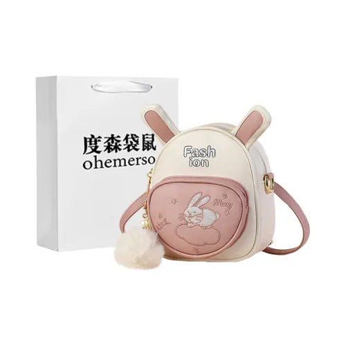 Dusen Kangaroo ПУ (полиуретан) Рюкзак Женские Розовый Хаки Синий