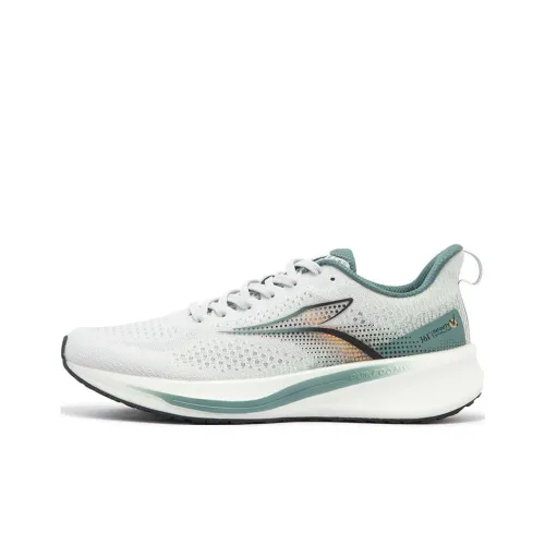 361° Устойчивые к истиранию низкие беговые кроссовки для мужчин серо-зеленые