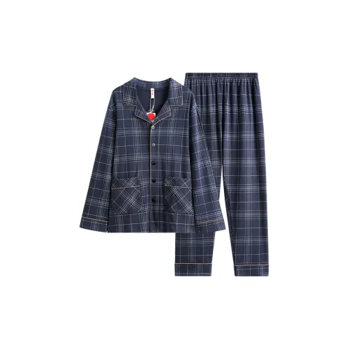 FENTENG Пижамный комплект мужской темно-серый синий