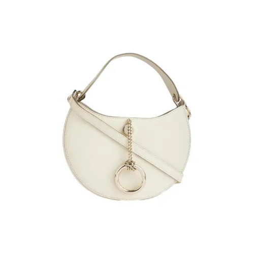 Chloe с текстурой Телячья кожа Седло Сумка Сумка через плечо Сумка Мини Женская Белая