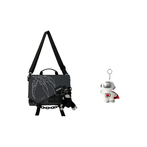 BRABOSTON Denim Backpack Unisex Dark Gray Black BRABOSTON Деним Рюкзак Унисекс Темно-серый Черный