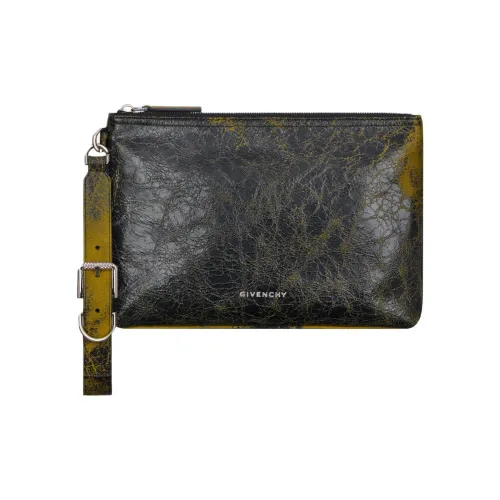 Givenchy Voyou Телячья кожа Клатч Женские Черный и Желтый