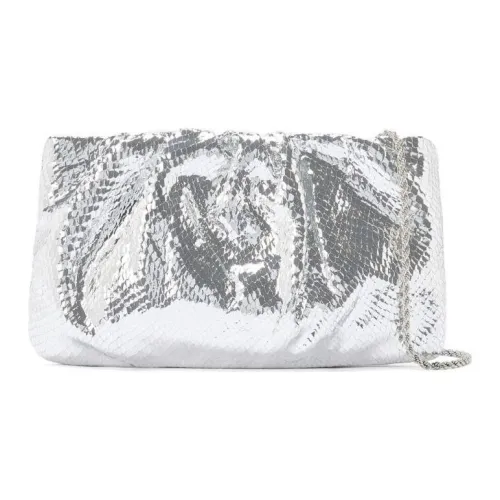 Loeffler Randall Козья кожа Одно плечо Через плечо Клатч Женское серебро