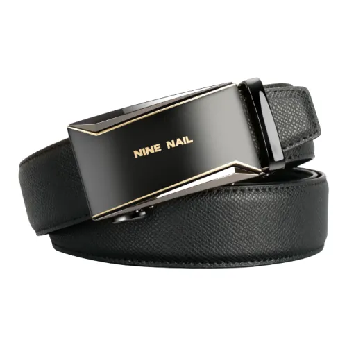 NINE NAIL Nine Секция Stud Классический Юность Коровья кожа Ремни Мужской Ширина 3,5 см