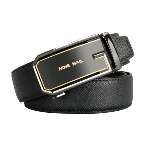 NINE NAIL Nine Секция Stud Классический Юноша Коровья кожа Ремни Мужской Ширина 3,5 см