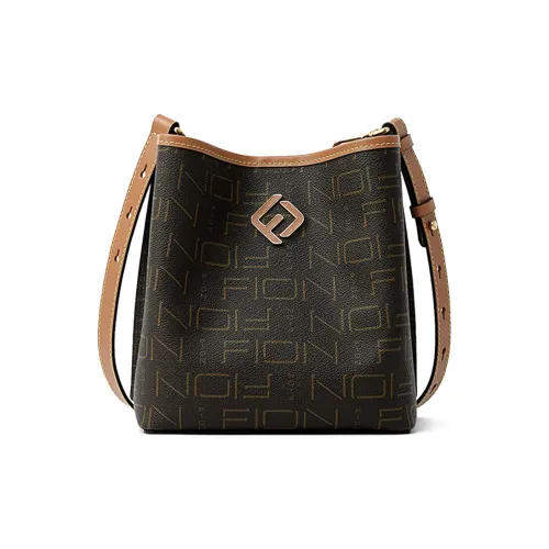 FION Сумка через плечо из искусственной кожи среднего размера женская цвет кофейный чайный коричневый