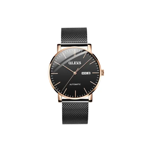 OLEVS Wisdom Series Механические Мужские Часы Черный Циферблат