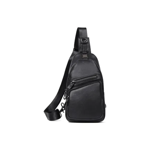 DOSRFINI Сумка через плечо из натуральной коровьей кожи мужская черная коричневая