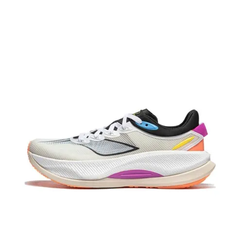 LINING Yueying 4PRO Беговые кроссовки Низкий топ Белый Фиолетовый Оранжевый Мужской