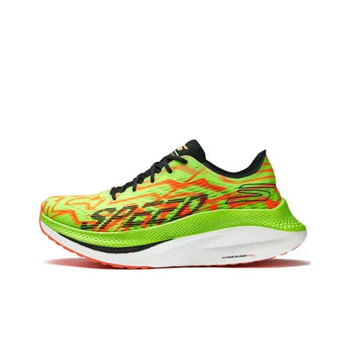 Skechers MEN'S GO Беговые кроссовки Низкий верх Зеленый/Оранжевый Мужской
