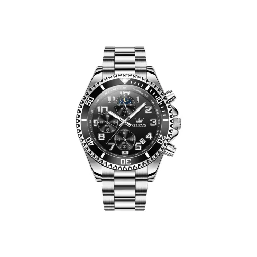 OLEVS Wisdom Series Кварцевый механизм Часы Мужские Черный циферблат