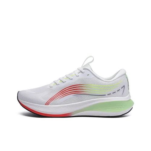 LPMX Амортизация и Дышащий Низкий Топ Карбоновая Плита Беговые Кроссовки Мужские Белый Пурпурно-Розовый