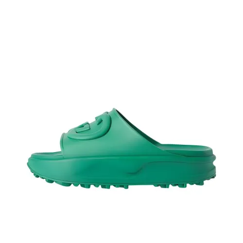 GUCCI Interlocking Резиновая подошва Слипоны Мужской Зеленый