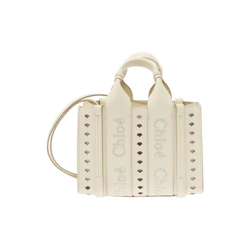 Chloe Телячья кожа Тоут Сумка Сумка для покупок Портативная Сумка через плечо Мини Женская Белая