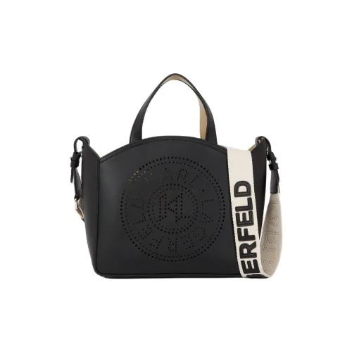 Karl Lagerfeld Коровья кожа Тоут Сумка Сумка для покупок Сумка на плечо Сумка Женская Черная