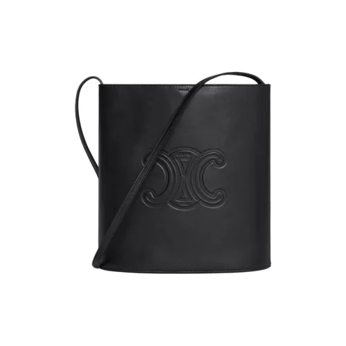 CELINE Телячья кожа Ведрообразная сумка Сумка через плечо Маленькая Мужская Черная