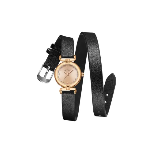 Sanda Кварцевый механизм Часы Женские Золотистый циферблат